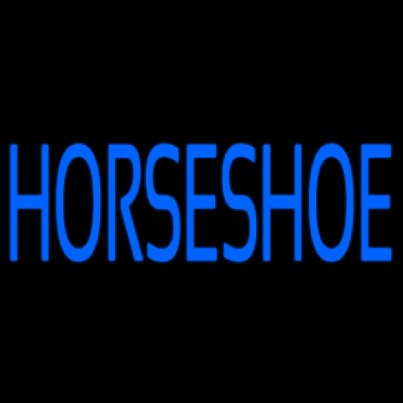 Blue Horseshoe Enseigne Néon