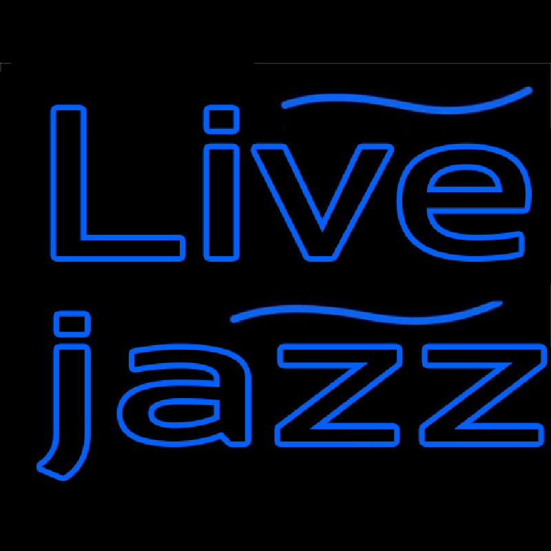 Blue Live Jazz 1 Enseigne Néon