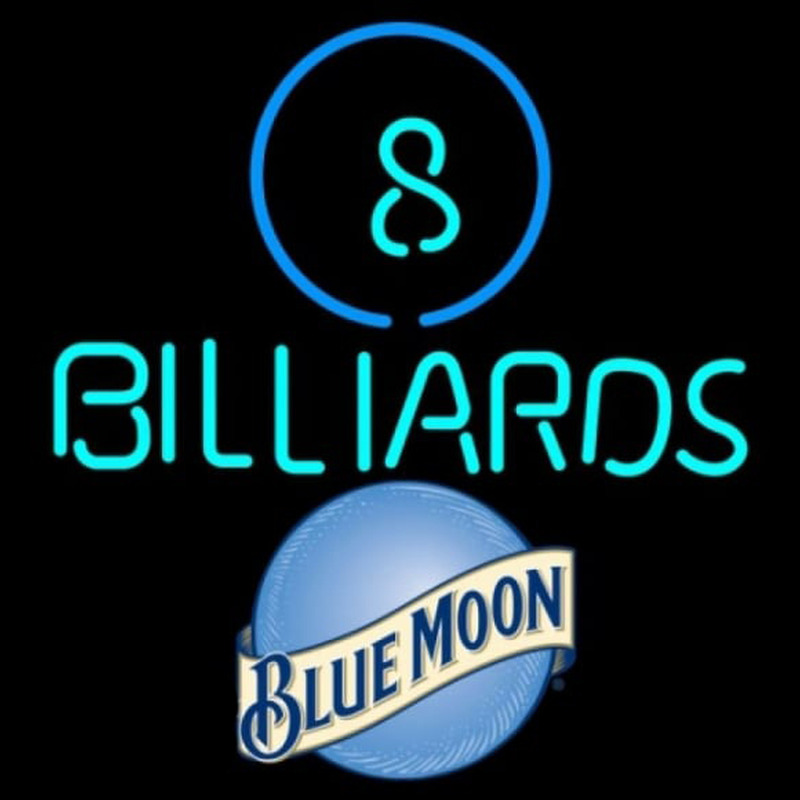 Blue Moon Ball Billiards Pool Beer Sign Enseigne Néon