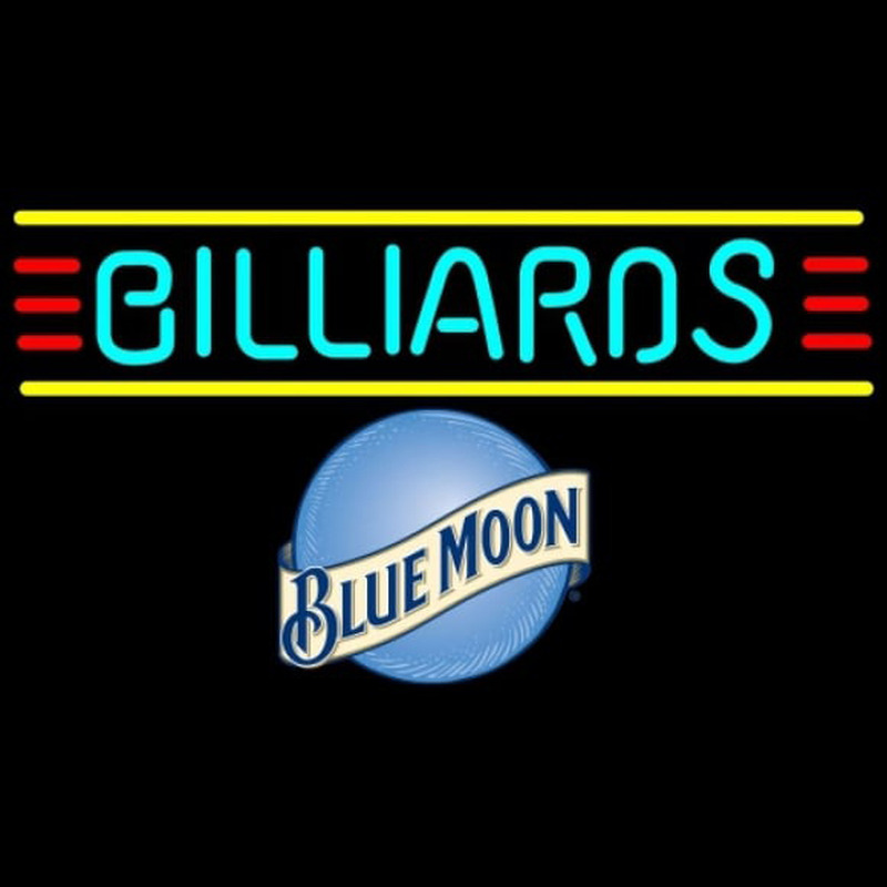 Blue Moon Billiards Te t Borders Pool Beer Sign Enseigne Néon