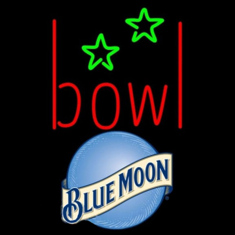 Blue Moon Bowling Alley Beer Sign Enseigne Néon