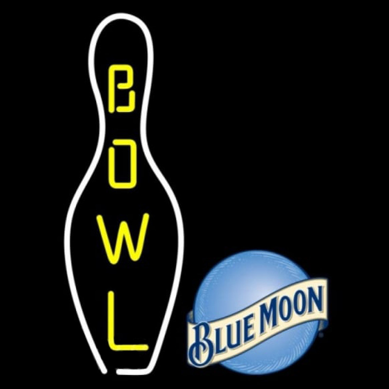 Blue Moon Bowling Beer Sign Enseigne Néon