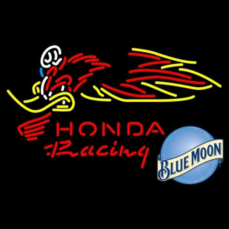 Blue Moon Honda Racing Woody Woodpecker Crf 250450 Beer Sign Enseigne Néon