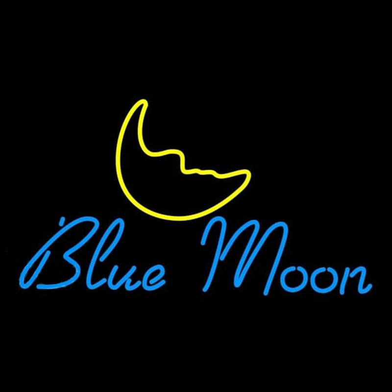 Blue Moon Italic Beer Sign Enseigne Néon