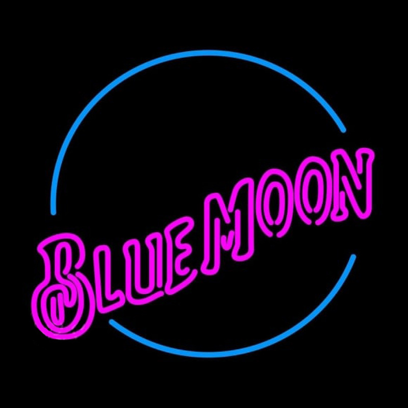 Blue Moon Pink Beer Sign Enseigne Néon