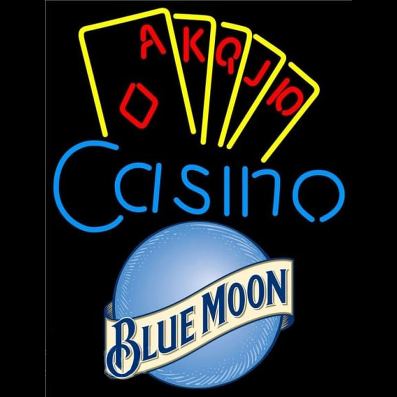Blue Moon Poker Casino Ace Series Beer Sign Enseigne Néon