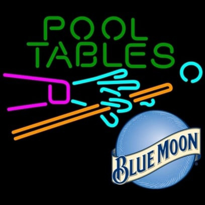 Blue Moon Pool Tables Billiards Beer Enseigne Néon