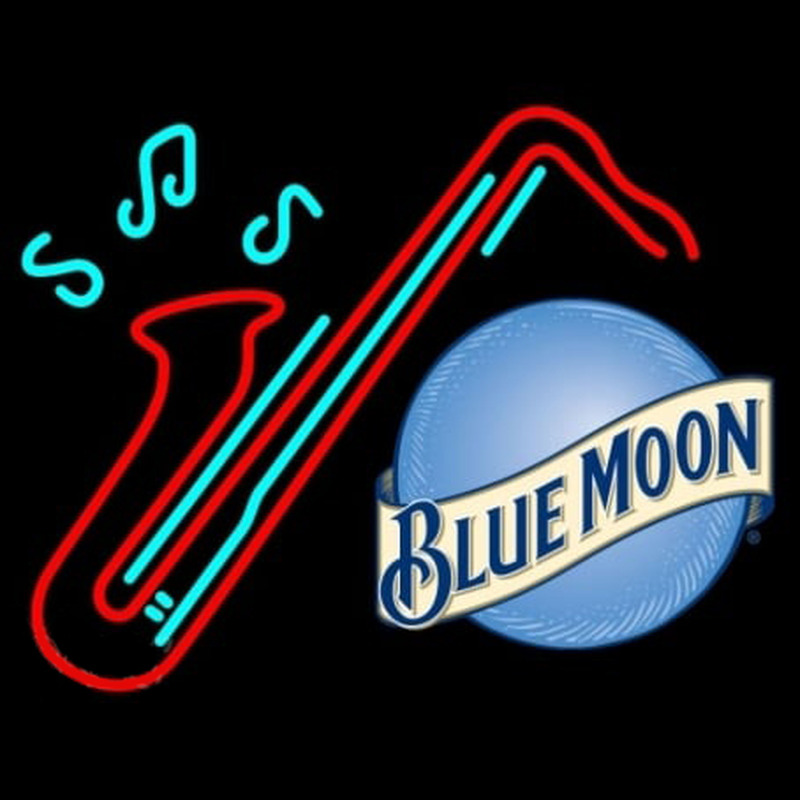 Blue Moon Sexaphone Beer Enseigne Néon