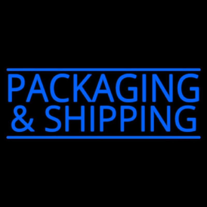 Blue Packaging And Shipping Enseigne Néon