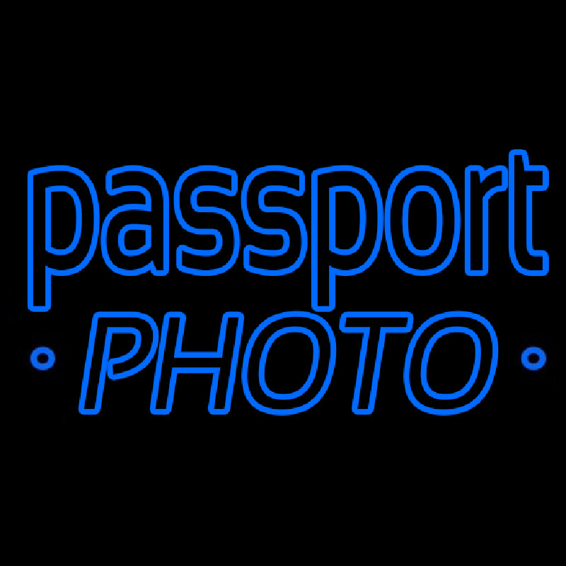 Blue Passport Enseigne Néon