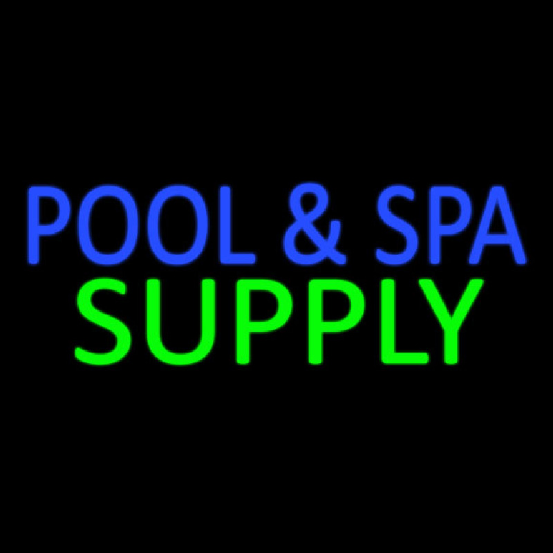 Blue Pool And Spa Green Supply Enseigne Néon