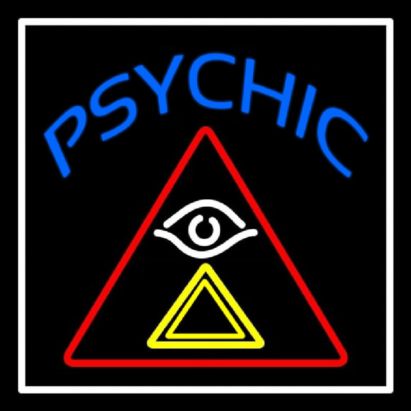 Blue Psychic Logo Enseigne Néon