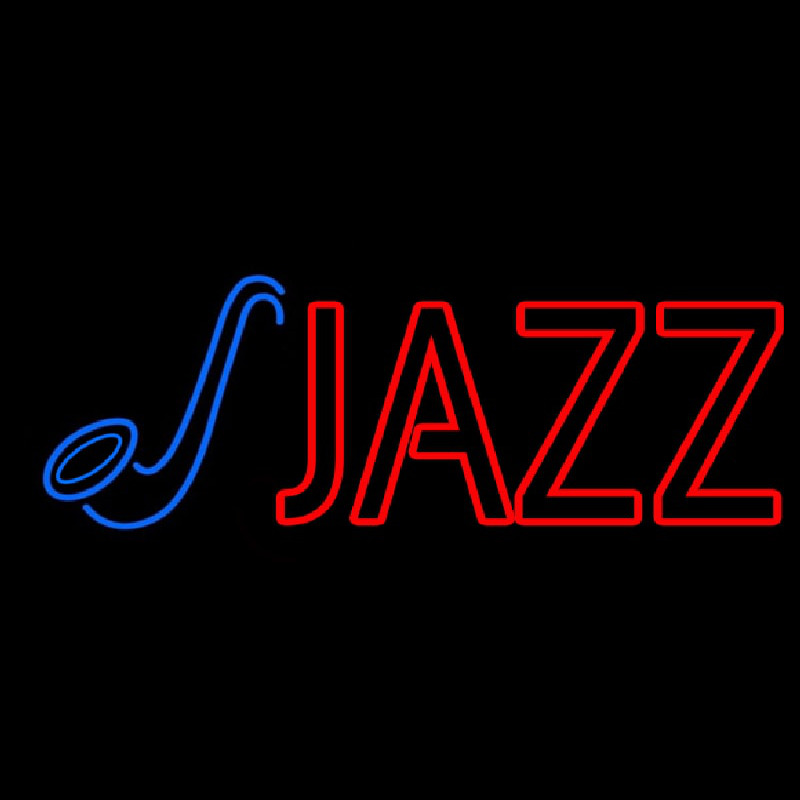 Blue Sa ophone Red Jazz Block 2 Enseigne Néon