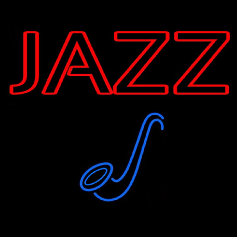 Blue Sa ophone Red Jazz Block Enseigne Néon