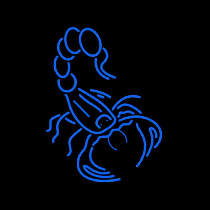 Blue Scorpion Logo Enseigne Néon