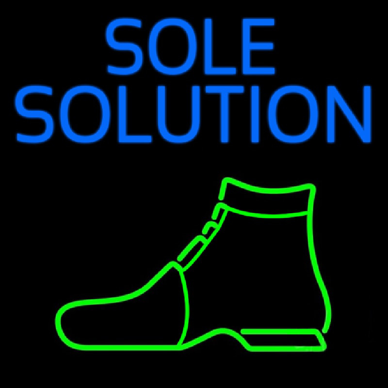 Blue Sole Solution Enseigne Néon