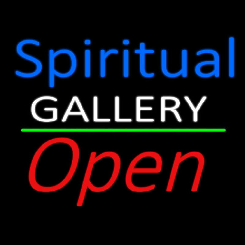 Blue Spritual White Gallery With Open 2 Enseigne Néon
