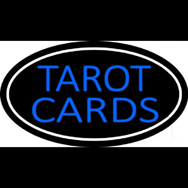 Blue Tarot Cards With Blue Border Enseigne Néon
