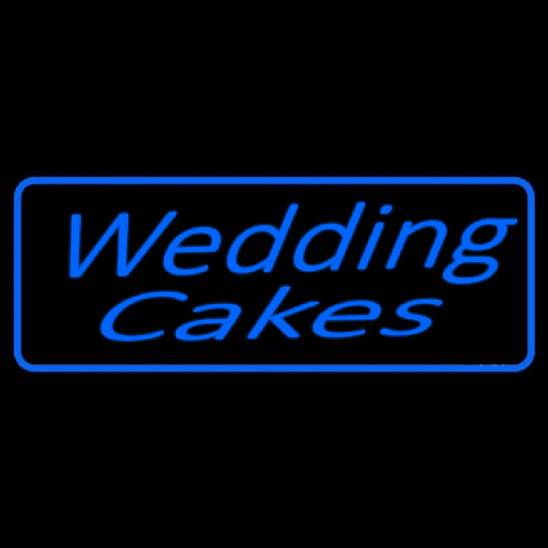 Blue Wedding Cakes Cursive Enseigne Néon
