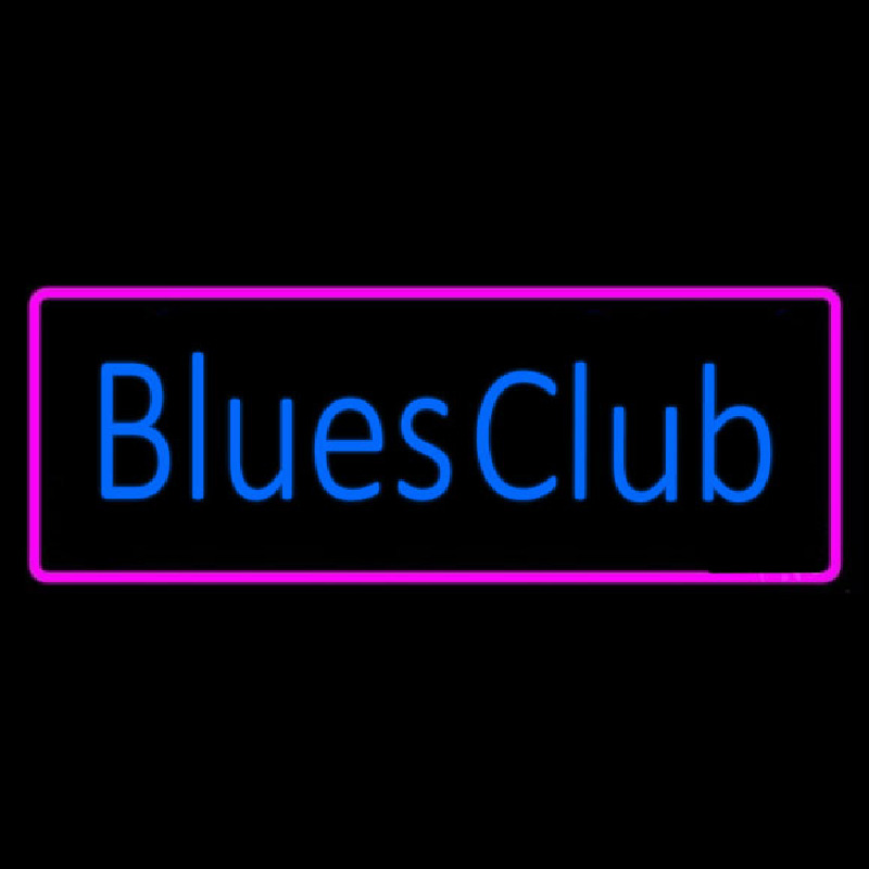 Blues Club Pink Border Enseigne Néon