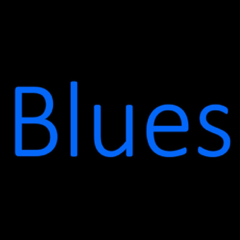 Blues Cursive Enseigne Néon