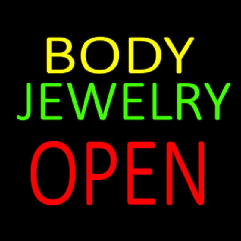 Body Jewelry Open In Block Enseigne Néon