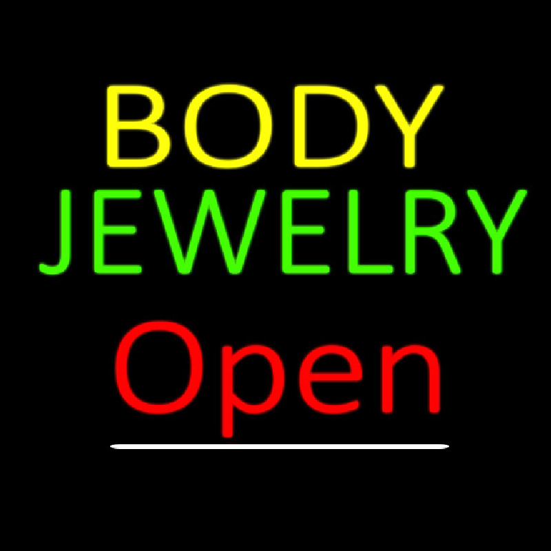 Body Jewelry Open Red Enseigne Néon