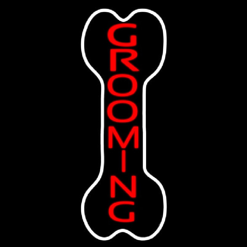 Bone Grooming Vertical Enseigne Néon