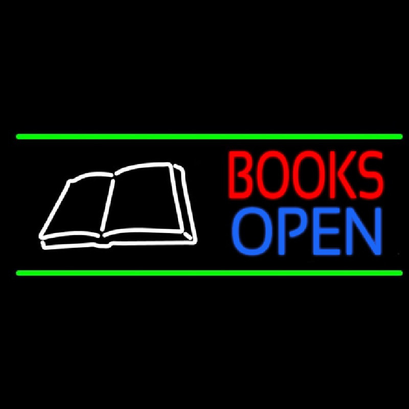 Book Open Logo Enseigne Néon
