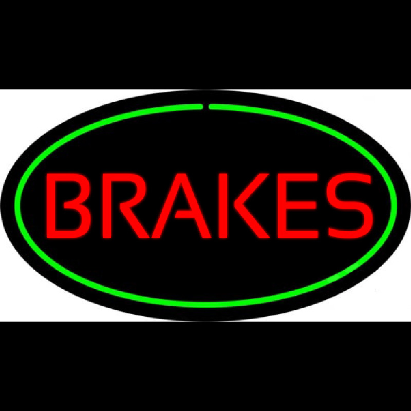 Brakes Green Oval Enseigne Néon