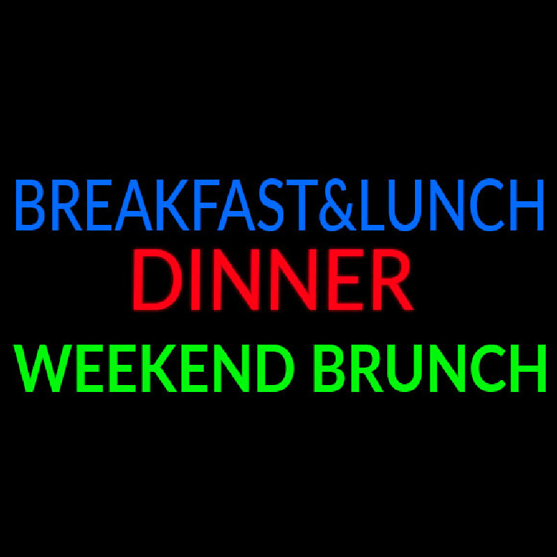 Breakfast And Lunch Dinner Weekend Brunch Enseigne Néon