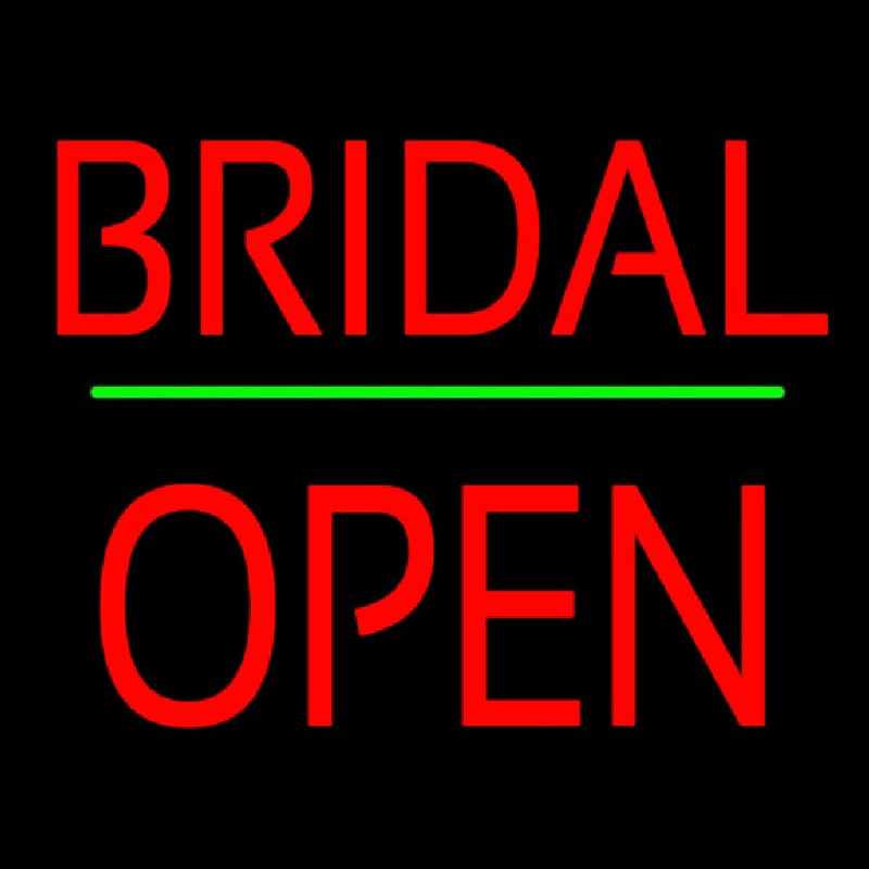 Bridal Block Open Green Line Enseigne Néon