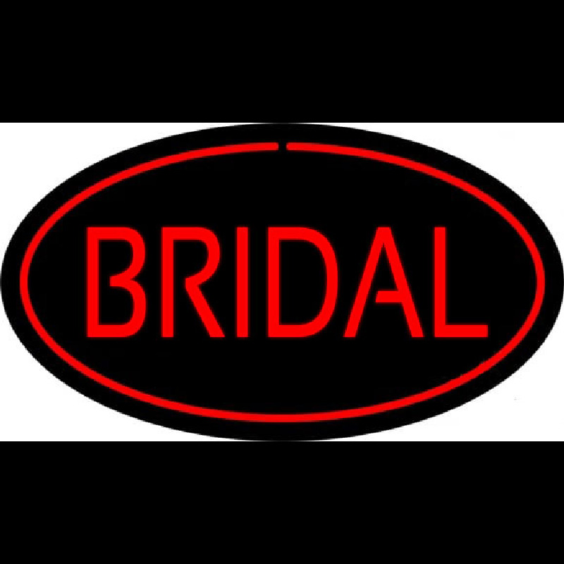 Bridal Block Oval Red Enseigne Néon