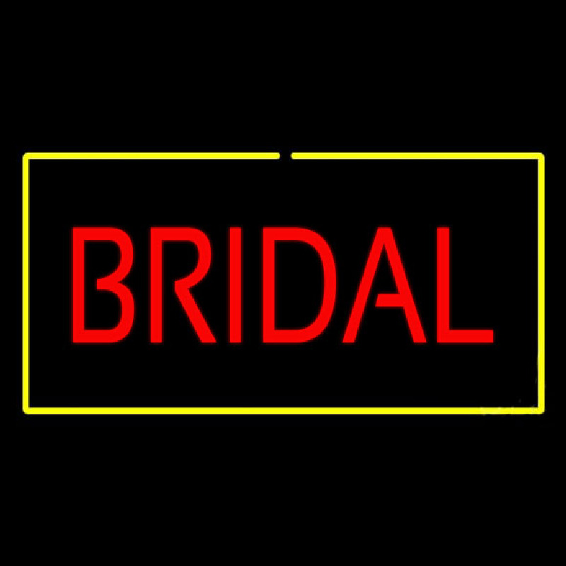 Bridal Rectangle Yellow Enseigne Néon