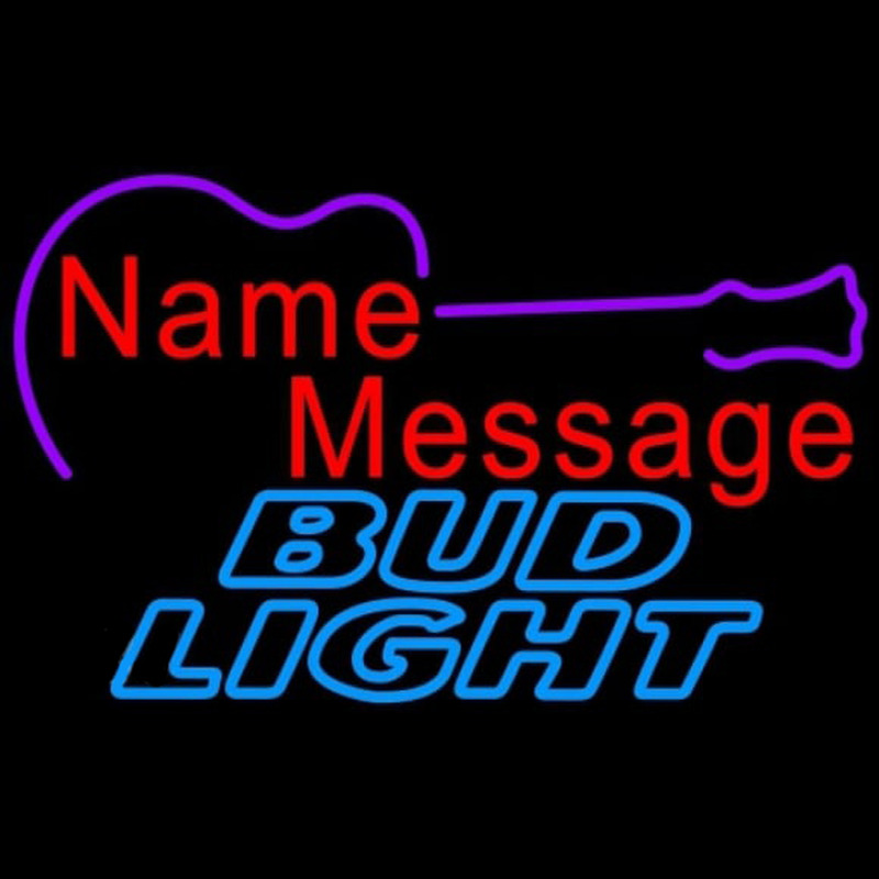 Bud Light Acoustic Guitar Beer Sign Enseigne Néon