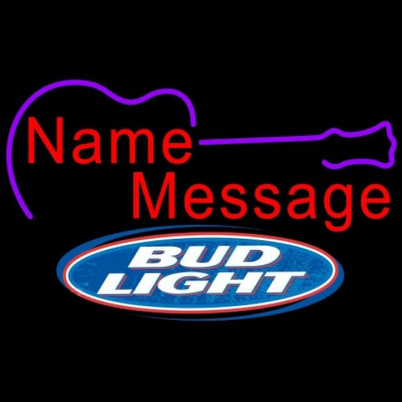 Bud Light Acoustic Guitar Beer Sign Enseigne Néon