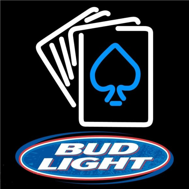 Bud Light Cards Beer Sign Enseigne Néon