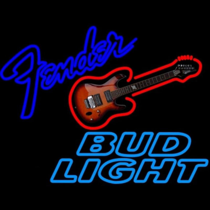 Bud Light Fender Guitar Beer Sign Enseigne Néon