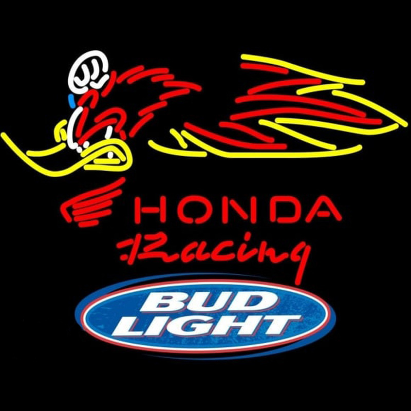 Bud Light Logo Honda Racing Woody Woodpecker Crf 250450 Beer Sign Enseigne Néon