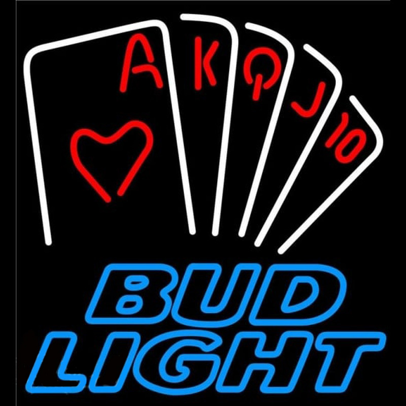 Bud Light Poker Series Beer Sign Enseigne Néon