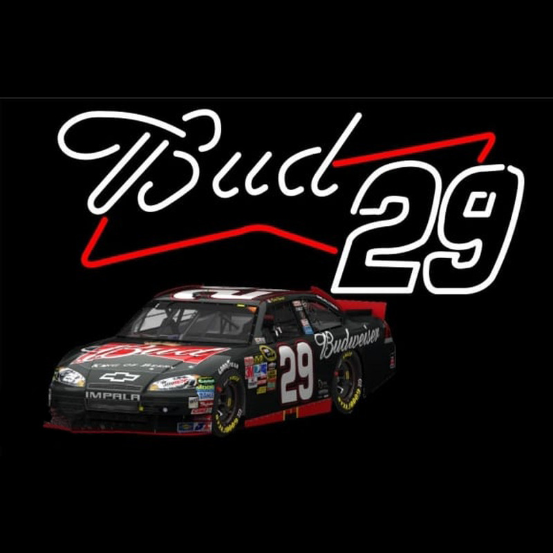 Bud Nascar 29 Enseigne Néon