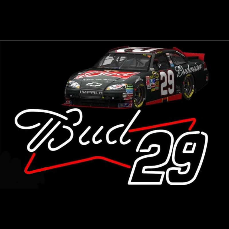 Bud with 29 Nascar Enseigne Néon