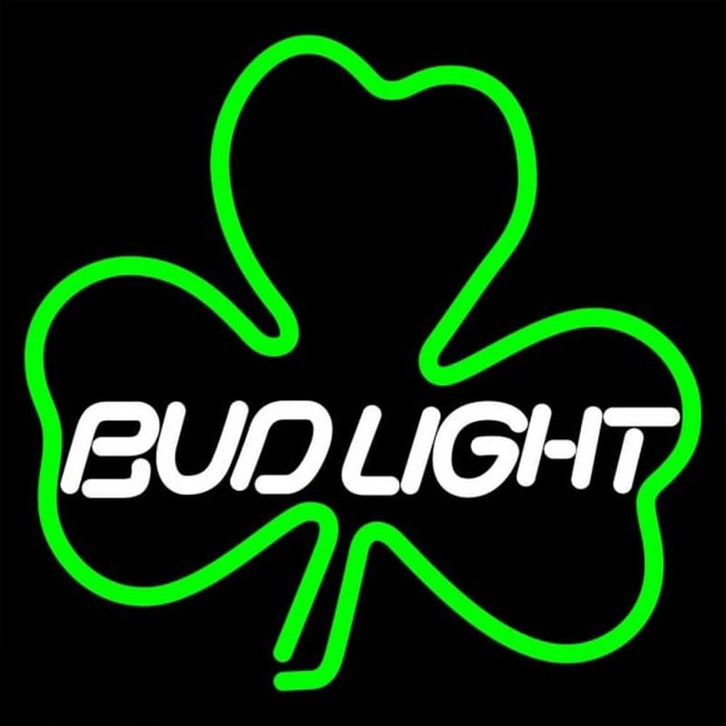 Budlight Green Clover Beer Sign Enseigne Néon