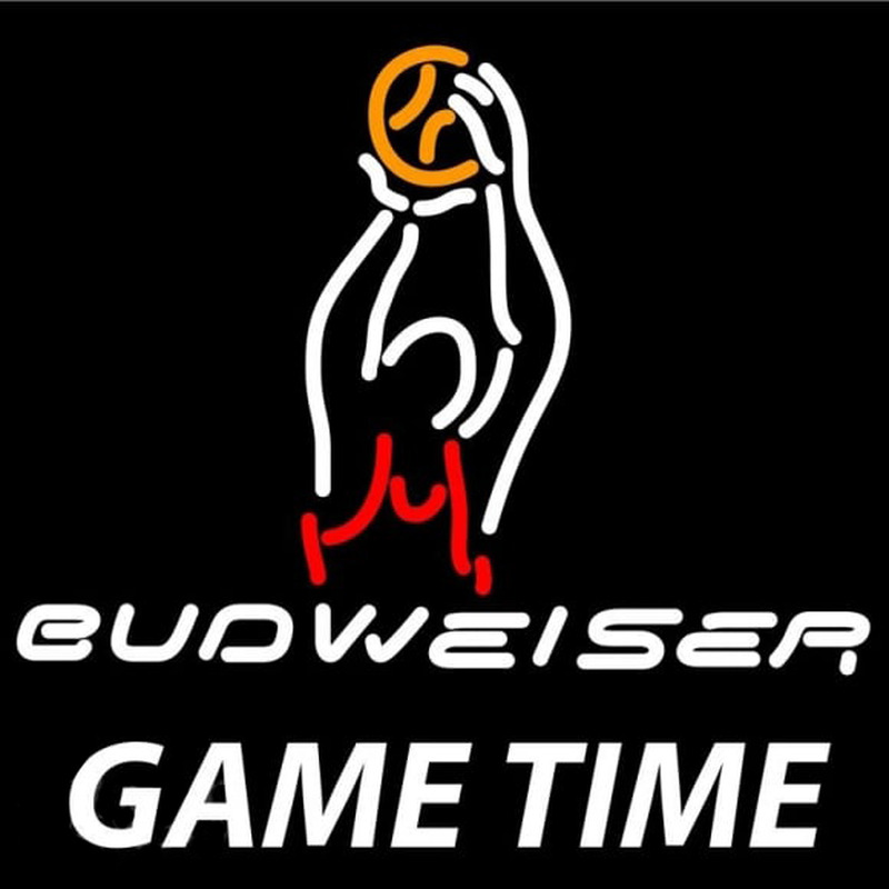 Budweiser Basketball Gametime Beer Sign Enseigne Néon