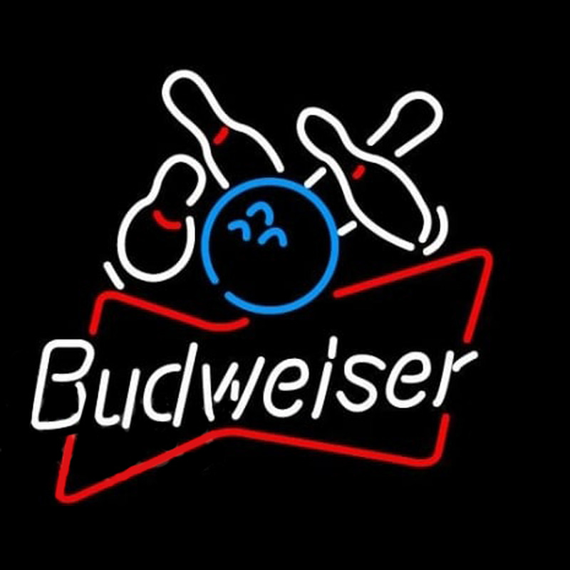 Budweiser Bowling Ball Enseigne Néon