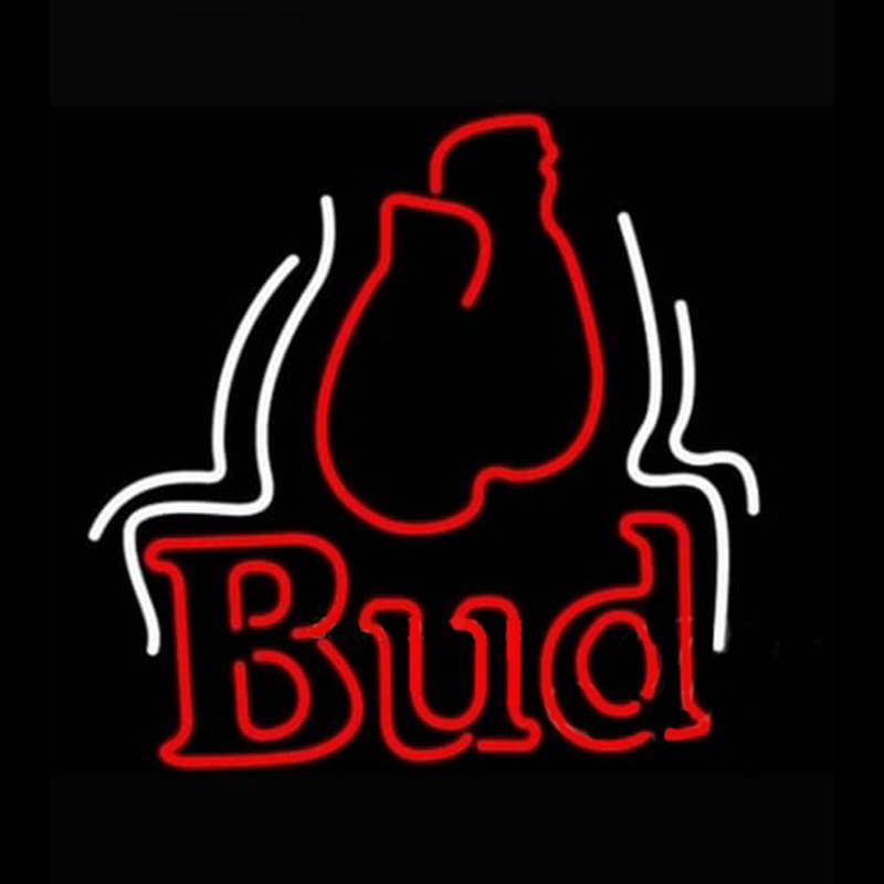 Budweiser Bud Boxing Gloves Beer Light Enseigne Néon