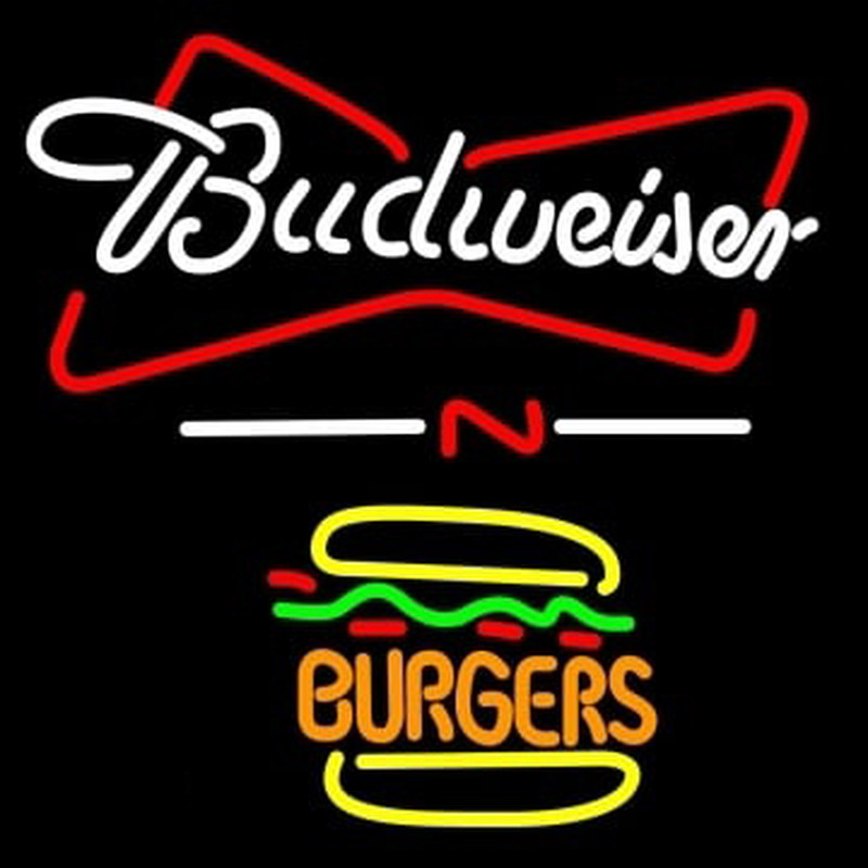 Budweiser Burgers Enseigne Néon