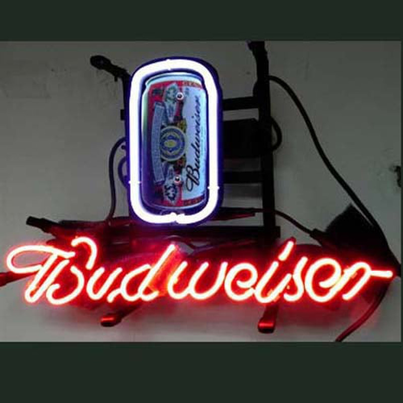 Budweiser Can Bière Bar Enseigne Néon