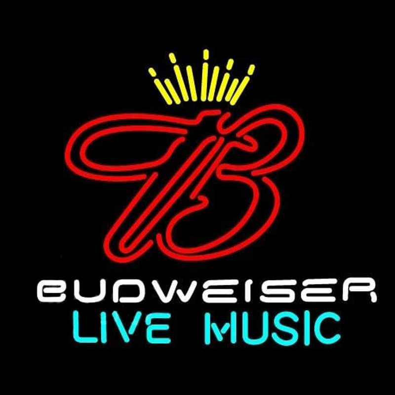 Budweiser Live Music 2 Beer Sign Enseigne Néon