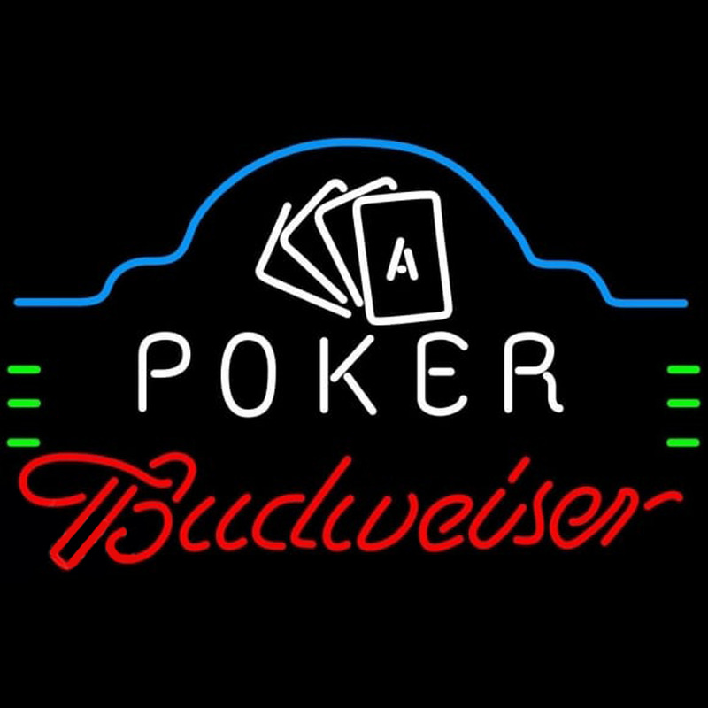 Budweiser Poker Ace Cards Beer Sign Enseigne Néon